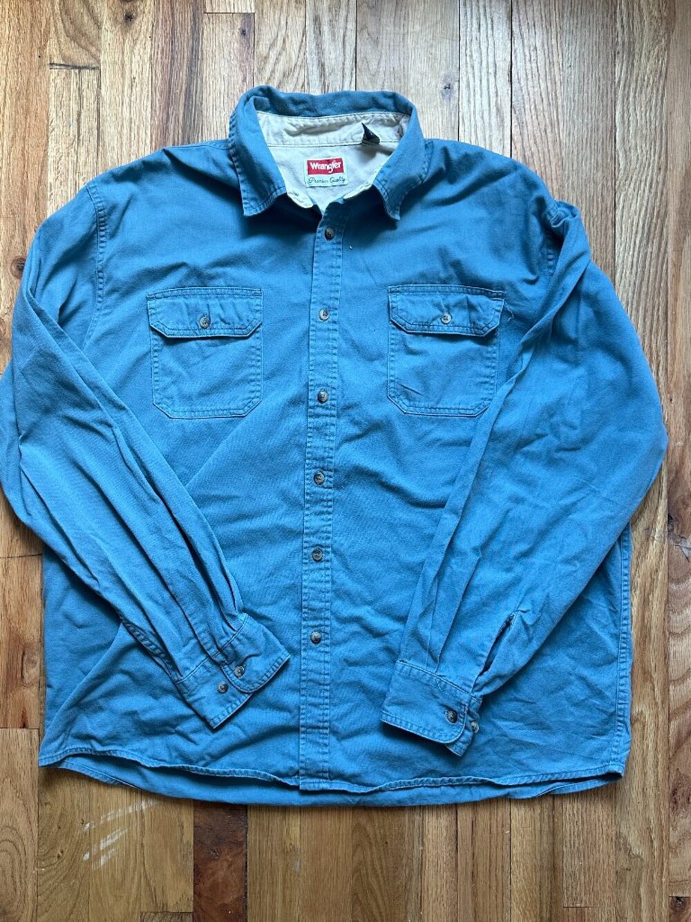 Wrangler Premium Quality Comfort Grayish Black Lg Sleeve Shirt Mens XL